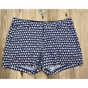 Old Navy shorts Navy Blue sailboats Cotton Blend Pockets size 6